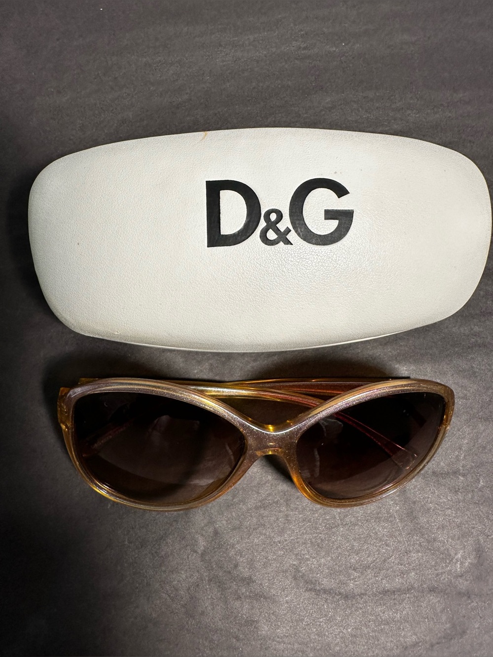 Dolce & Gabbana Brown and Gold Oversized Sunglasses